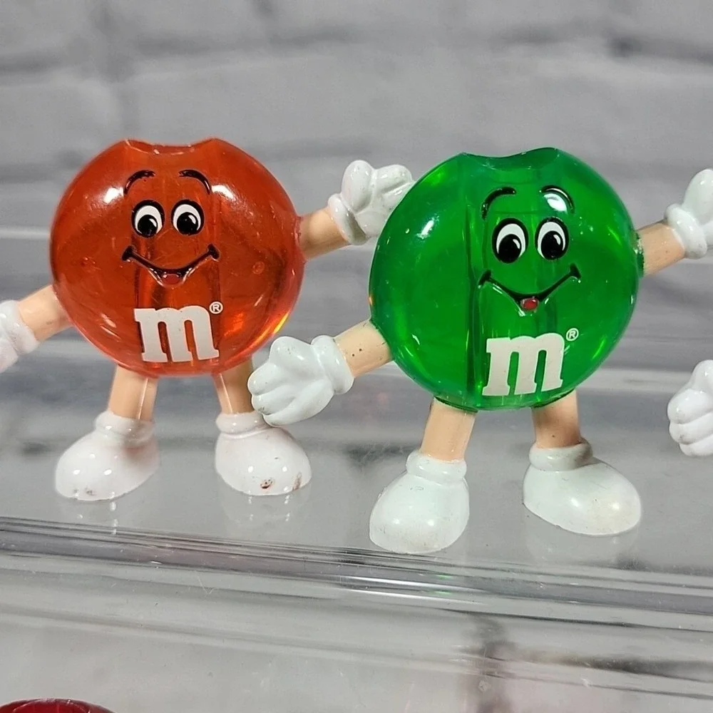Vintage M&Ms Christmas String Light Covers Lot Of 6 Transparent Acrylic Candy